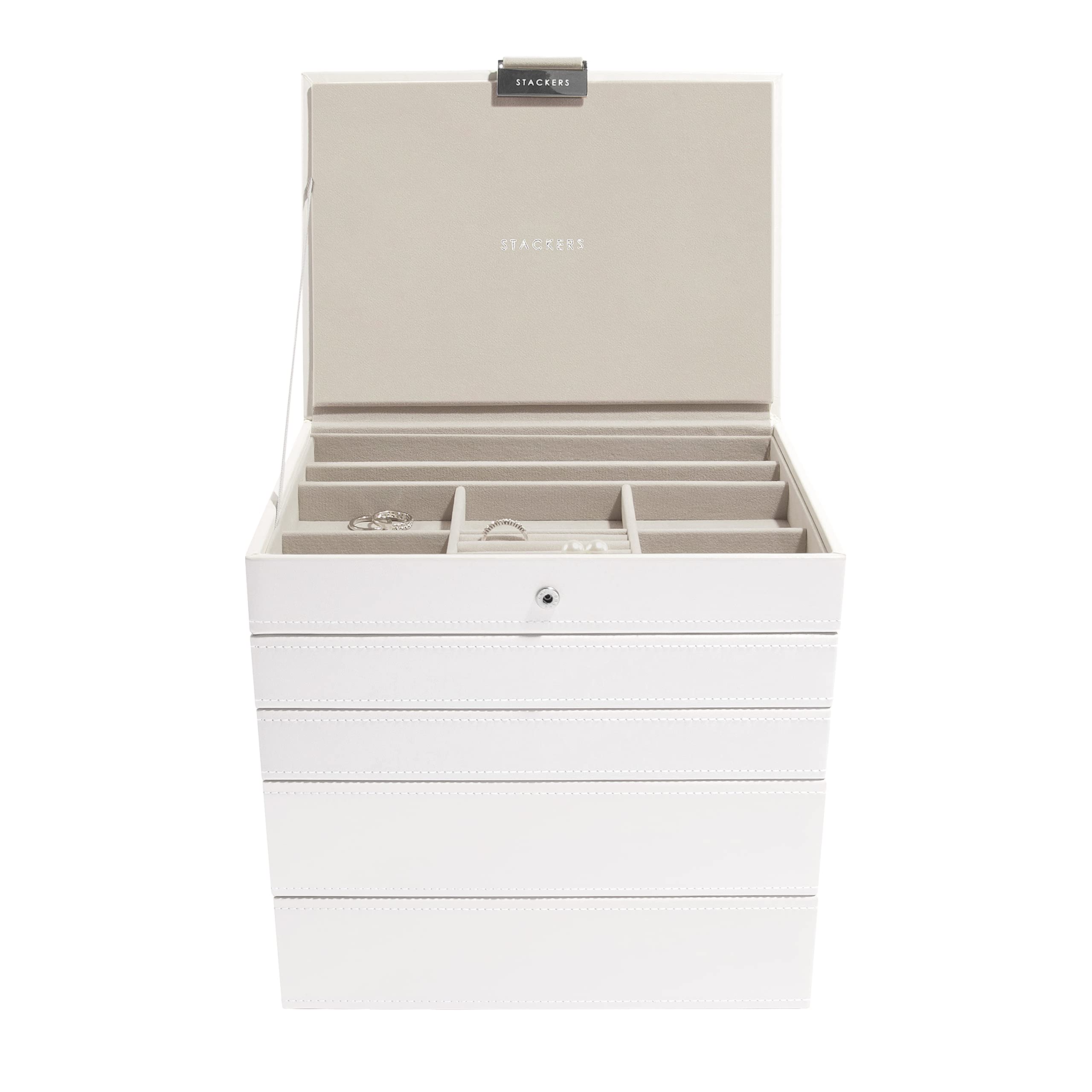 Stackers White Classic Medium Jewellery Box, Set of 5 โ image 1