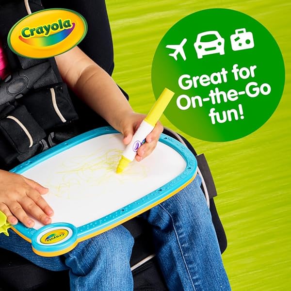 CRAYOLA 2-IN-1 DOODLE BOARD FOR TODDLERS, SQUISHY & ERASABLE DRAWING TABLET, EDUCATIONAL TODDLER TOY, TRAVEL ACTIVITY, SKETCHING PAD, GIFT FOR KIDS