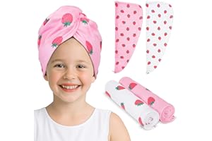Unicorn Castle Microfiber Hair Towel for Kids 2Pack Hair Wrap Towels Absorbent Hair Drying Towel Wrap Hair Turbans for Curly 