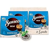 Senseo Decaf Coffee Pods, 16 Count (Pack of 5) - Single Serve Coffee Pods Bulk Pack for Senseo Coffee Machine - Compostable Coffee Pods for Hot or Iced Decaffeinated Coffee, Cold Brew Coffee