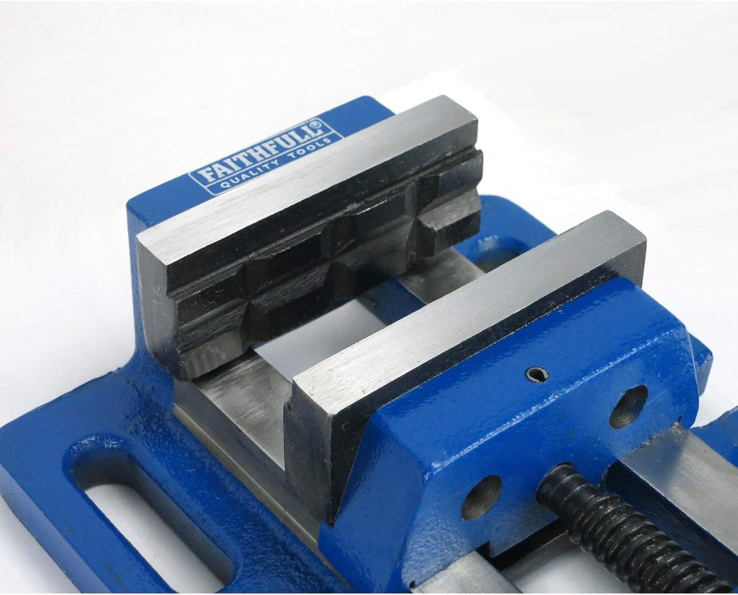 Faithfull FAIVDP75 Drill Press Vice - Unigrip, Silver, 75mm (3in), Blue - Image 5