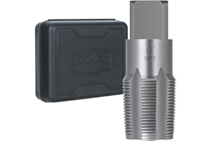 BORNPYE 1-1/4"-11-1/2 NPT Pipe Tap Set, Precision Carbon Steel Taps Tool, Metric and Standard for Clean and Re-thread Damaged or Jam Pipe Threads in with Durable Plastic Case