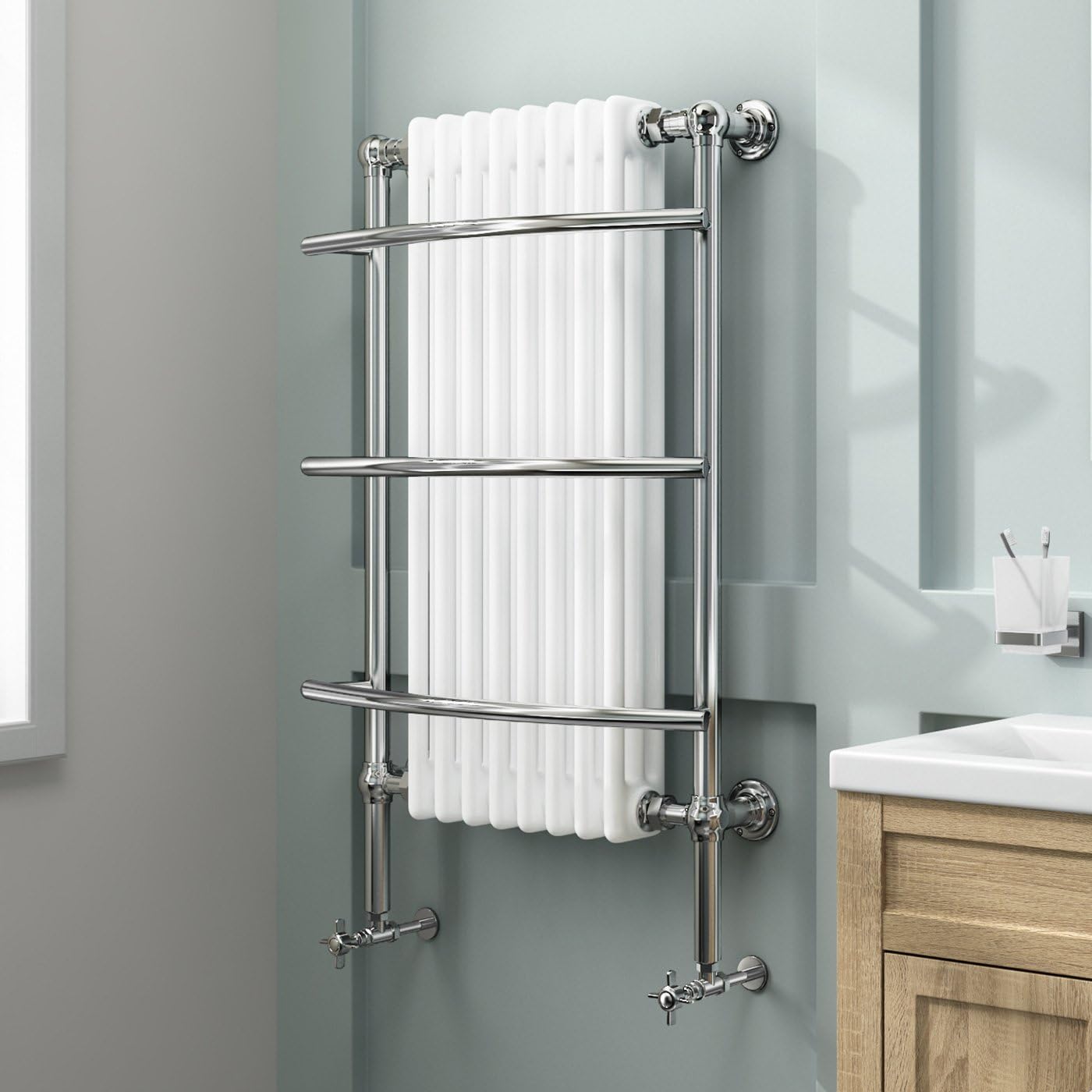 soak Radiador toallero de 8 columnas de estilo tradicional ...