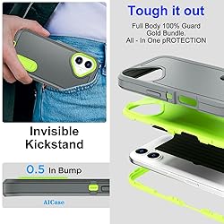 AICase for iPhone 16 Case with Built-in Stand,Tripe