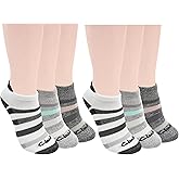 Clarks Women's Half Cushion Low Cut Tab Socks 6 Pair, Multicolor, Women's 4-10 Shoe