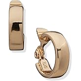 ANNE KLEIN Women's Gold Tone EZ Comfort Clip Hoop Earring in 18mm size