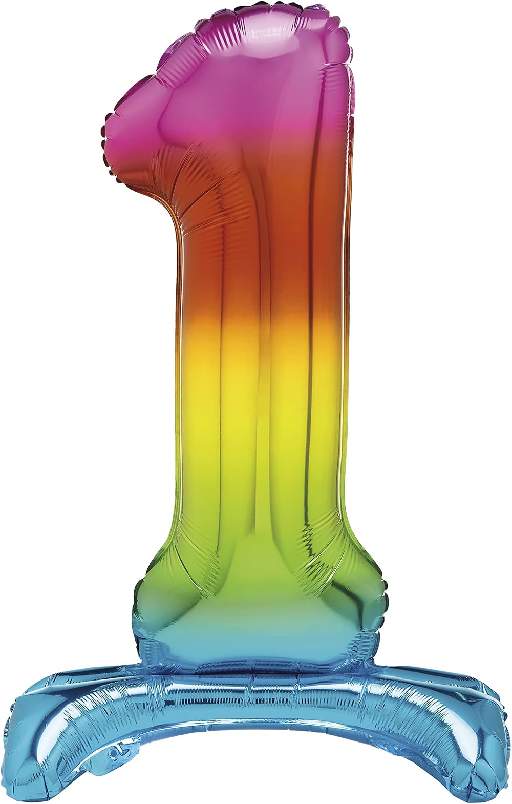 Unique Rainbow Standing Number 1 Foil Balloon 30 Inches
