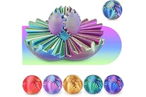 Gear Ball 3D Printed Spin Ball or Cube Fidget Toy,Gear Sphere Fidget Toy,Fidget Ball Gear Toy for Stress and Anxiety Relief, 