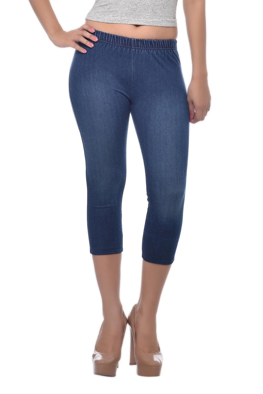 frenchtrendz women cotton modal spandex jegging capri