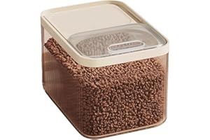 Airtight Large Capacity Pet Food Container 30lbs, Dry Storage Bin with Measuring Cup & Freshness Seal, Transparent Cat Dog Fo