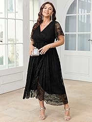 SCOMCHIC Womens Plus Size Wedding Guest Dress