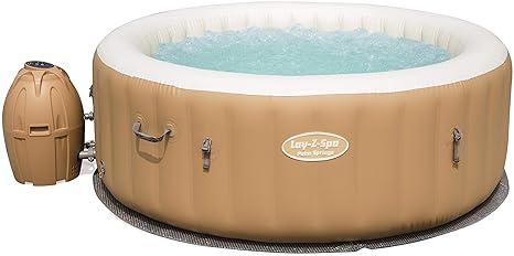 Bestway Lay-Z-Spa Palm Springs AirJet, Whirlpool rund aufblasbar mit Massagefunktion, 196x196x71 cm