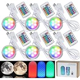 3DZWMAN 6-Pack IR RGB LED Lamp Kit 001 for Bambu Lab 3D Printed Light kit | Power-off Color Memory, 16 Adjustable Colors, 5V USB Powered, DIY 3D Printed Lamp Parts For Makerwold