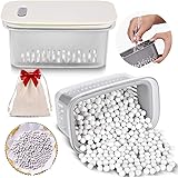 wtisan Ceramic Pie Weights Reusable 10mm Baking Beans Pie Crust Weights Natural Ceramic Stoneware with a Drainage Storage Box