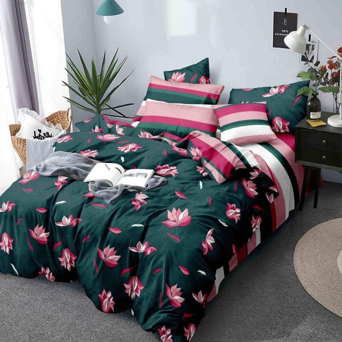 Buy Comforter Set For Double Bed Filled With Reliance Microfiber