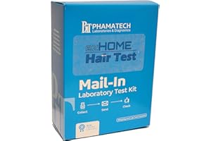 Phamatech ezHOME Hair Follicle 18 Panel Drug Test - AMP, COC, MDMA, THC, mAMP, OPI, PCP, MDEA, MDA, CE, NCOC, 6-MAM - Shipping & Lab Fees Included