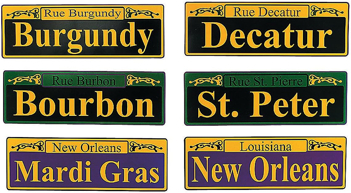 Mardi Gras Street Signs, Decorations - Amazon Canada