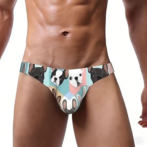 OXJOIIS Mens Adjustable Drawstrings Swim Briefs Triangle Bikini Swimwear
