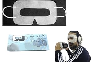 INKECI VR Mask 100pcs Sanitary Cloth Face Mask Compatible with PlayStation VR, HTC Vive, Oculus Quest - Prevent Sweat and Dirt - White