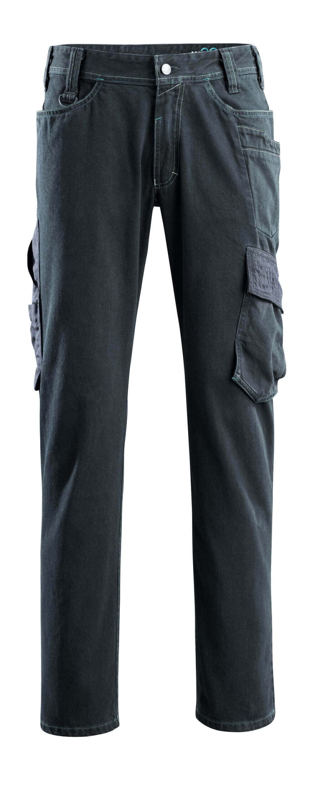 Mascot 15279-207-86 Navia Hardwear Extra High Durability Jeans with Thigh Pockets, Size W34L36, Dark Blue Denim