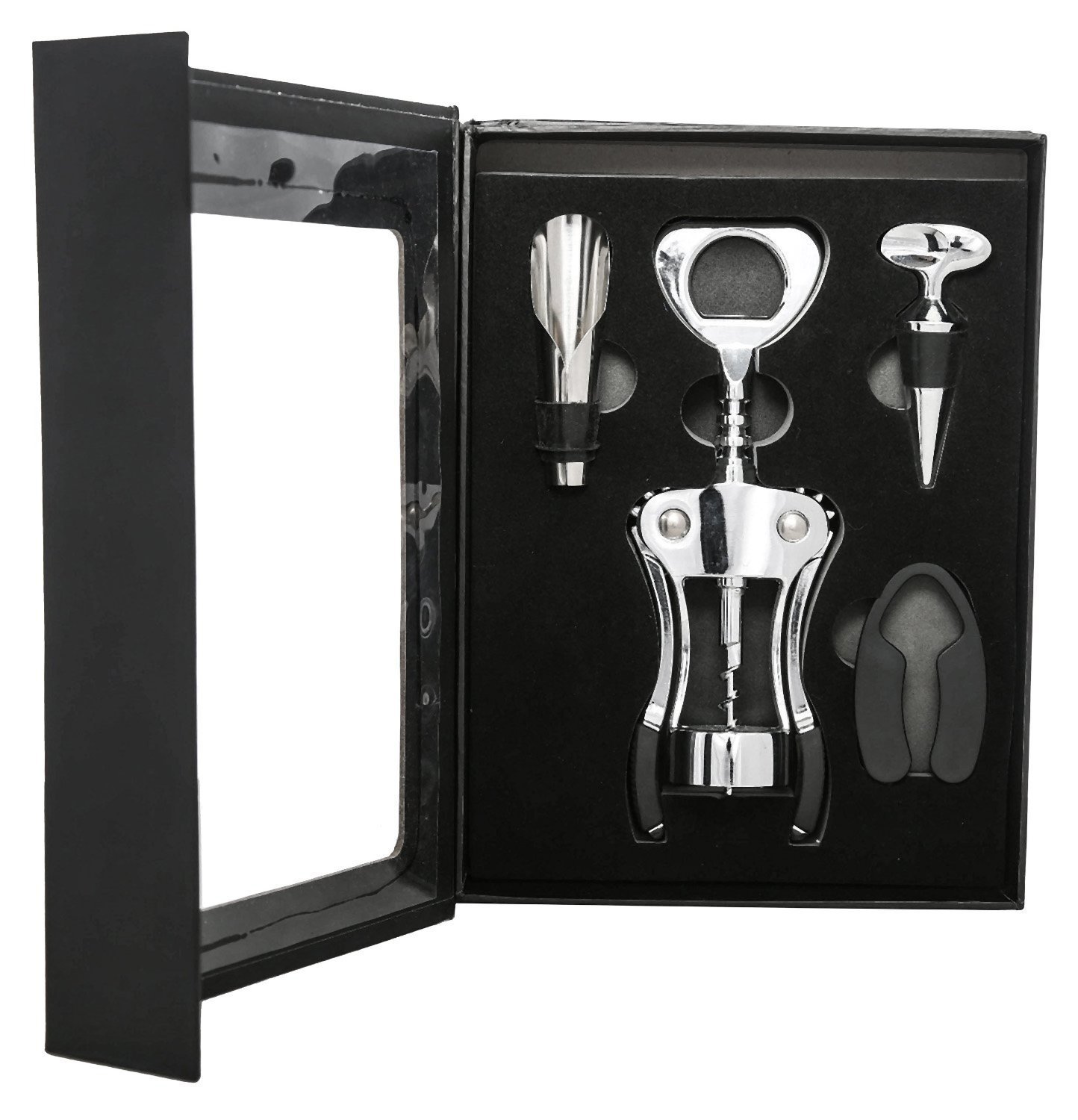 Amlong Plus Basic Wine Opener Gift Set of 4 Wine Opener, Wine Stopper