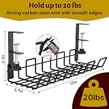 MOKANI Under Desk Cable Management Tray Clamp No-Drill Wire Organiser Metal view 6