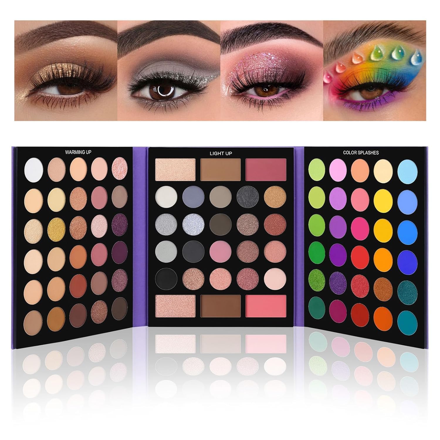 UCANBE Pretty All Set Eyeshadow Palette Pro 86 Colors Makeup Kit Matte Shimmer Eye Shadow Highlighters Contour Blush Powder All In One Makeup Pallet Holiday Christmas Valentine's Day Gift Set — image 1