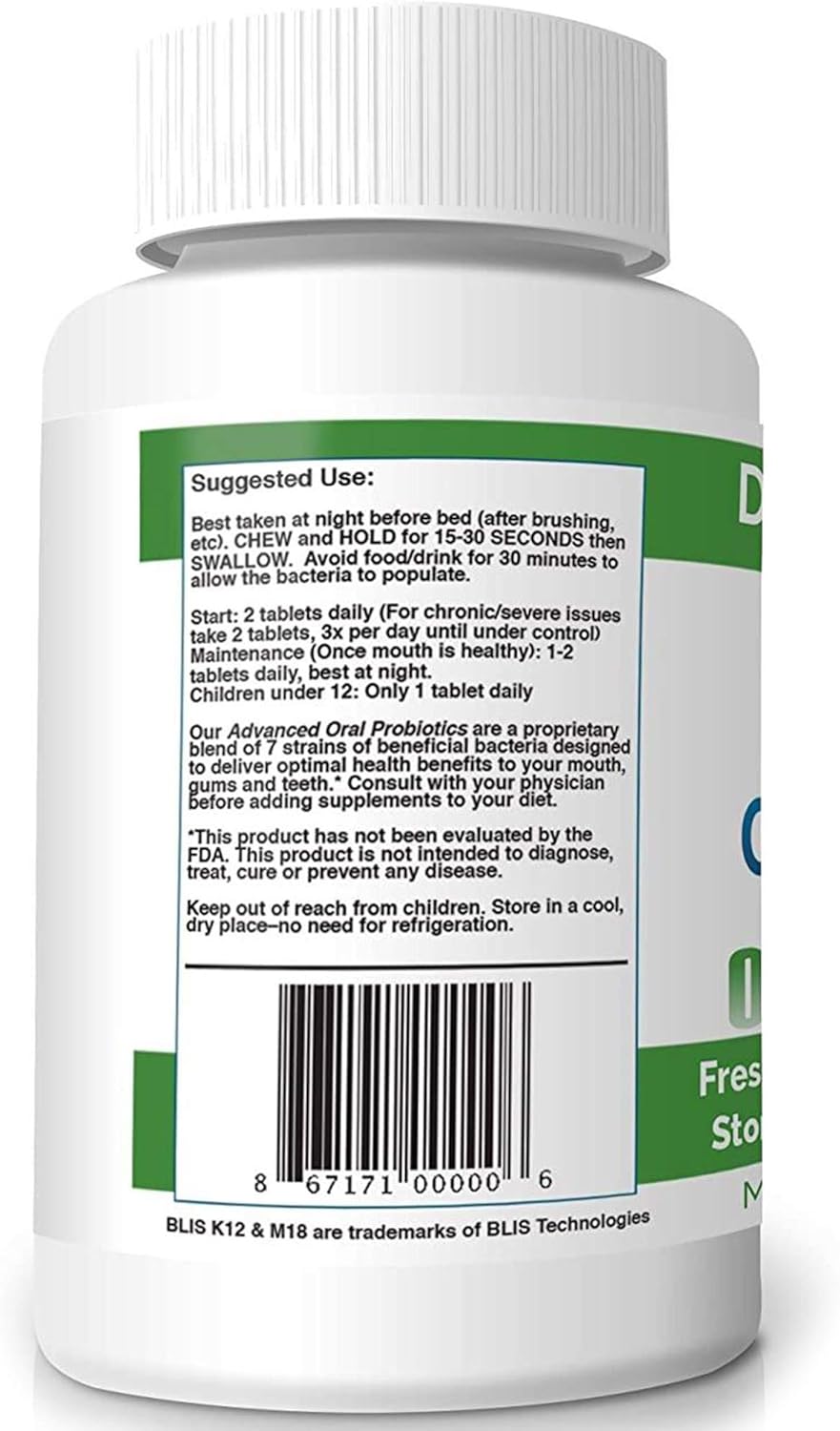 Oral Probiotics for Mouth Bad Breath Treatment for Adults; Dentist Formulated Dental Probiotics for Teeth and Gums Health & Chronic Halitosis with BLIS K12 M18 - Image 3