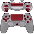 eXtremeRate Replacement D-pad R1 L1 R2 L2 Trigger Touchpad Action Home Share Options Buttons for p s 4 Controller, Scarlet Red Full Set Buttons Repair Kits for p s 4 Slim Pro CUH-ZCT2 Controller
