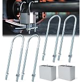 Lupar Universal Leaf Spring Lowering Block Kit, Heavy Duty Steel Lowering Block Kit, 4 Inch