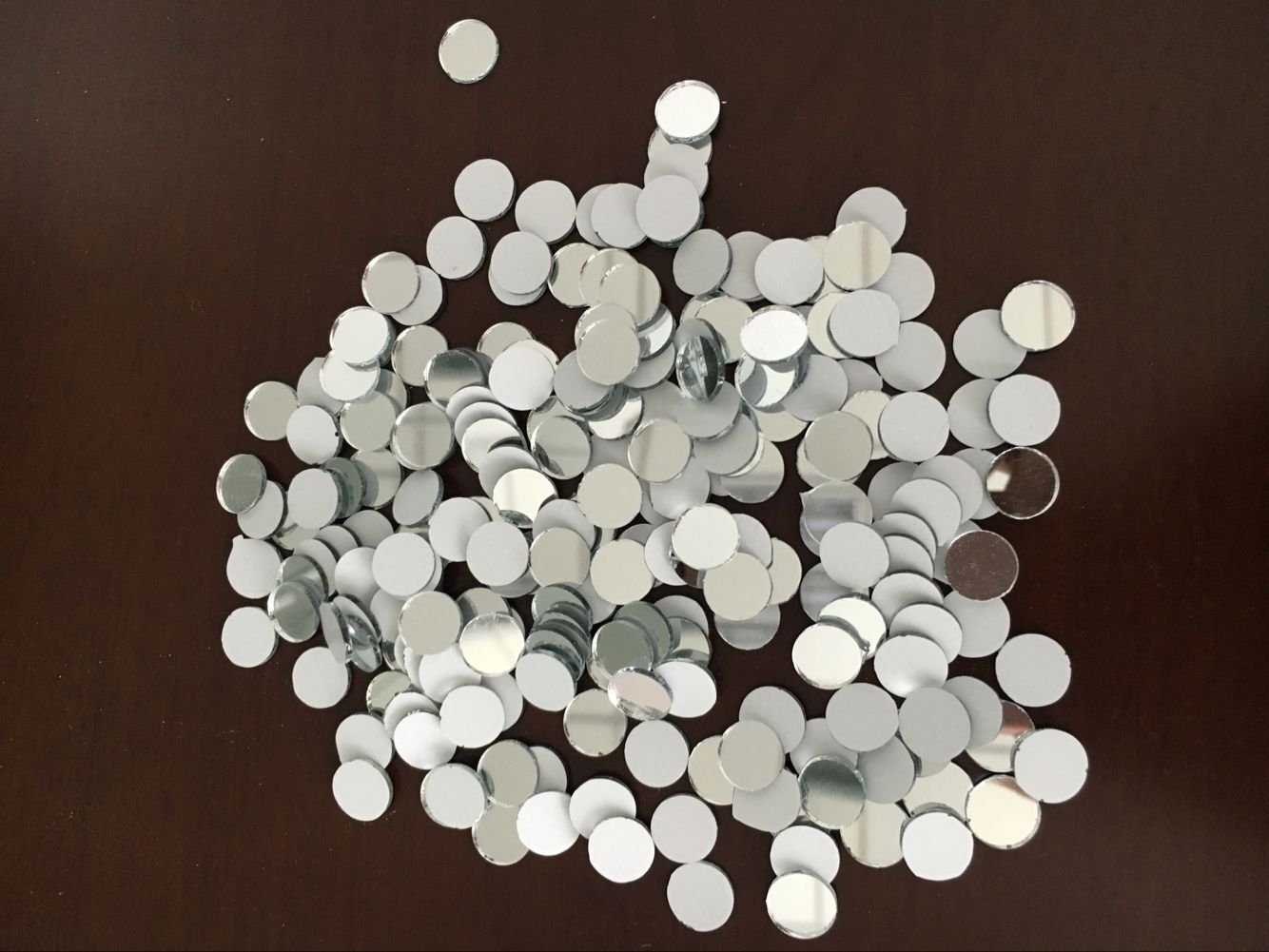 200pcs Round Mirror Mosaic Tiles,10mm (3/8") Small Real Glass Circles for DIY Crafts, Disco Balls, Vase & Frame Decoration - Smooth Edge Bulk Mosaic Supplies(1x1cm) โ image 1