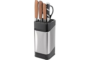 RedCall Kitchen Knife Holder,Stainless Steel Universal Knife Block for Kitchen Counter,Space-Saving Knife Storage Organizer C