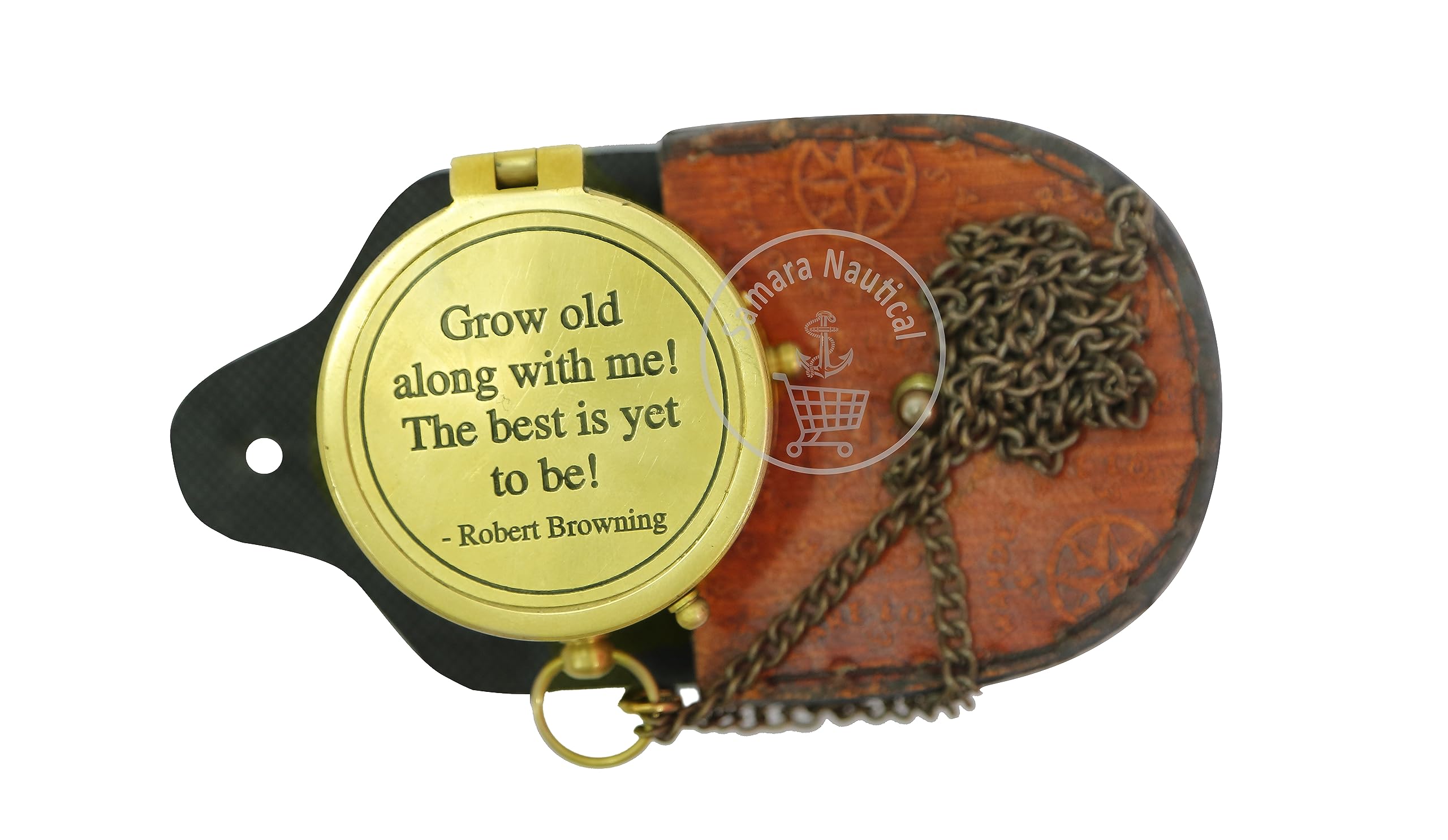 Grow Old Along with Me Anniversary Compass Gift for Him or Her, Romantic Gift Ideas for Husband or Wife, 50th Wedding Anniversary Decorations, Our Wedding for Men