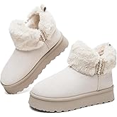 Waluzs Winter Boots for Women Snow Boots Platform Ankle Boot Fuzzy Mini Boot Cute Winter Shoes