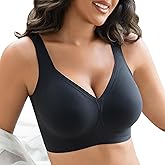 Ezrnoxc Wireless Bras for Women No Underwire Support Push-Up Full Coverage Seamless Plus Size Everyday Comfort Bra