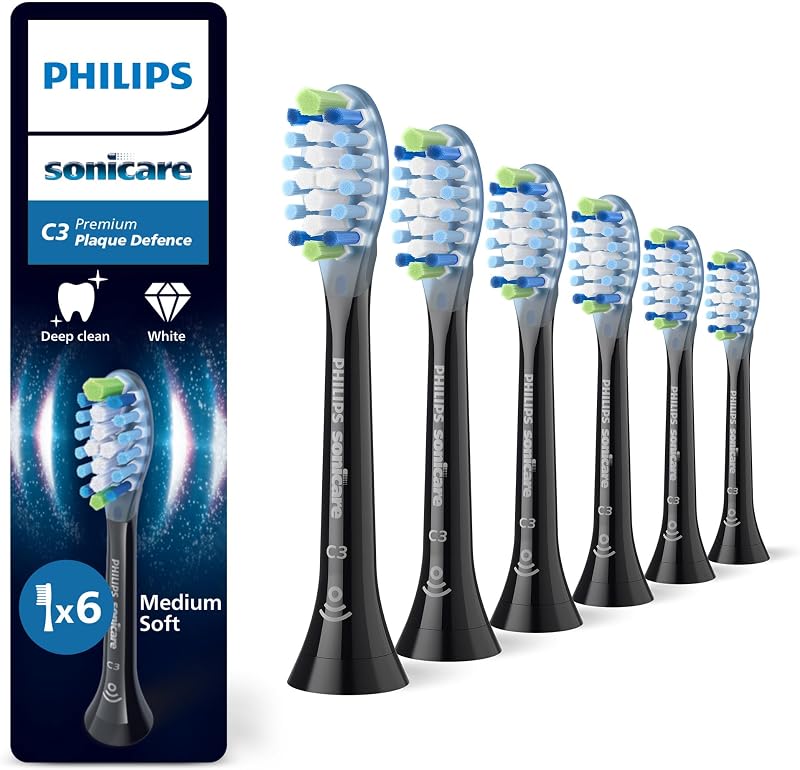 Philips Sonicare C3 Premium Plaque Defence 6 Pack HX9046/88 Black