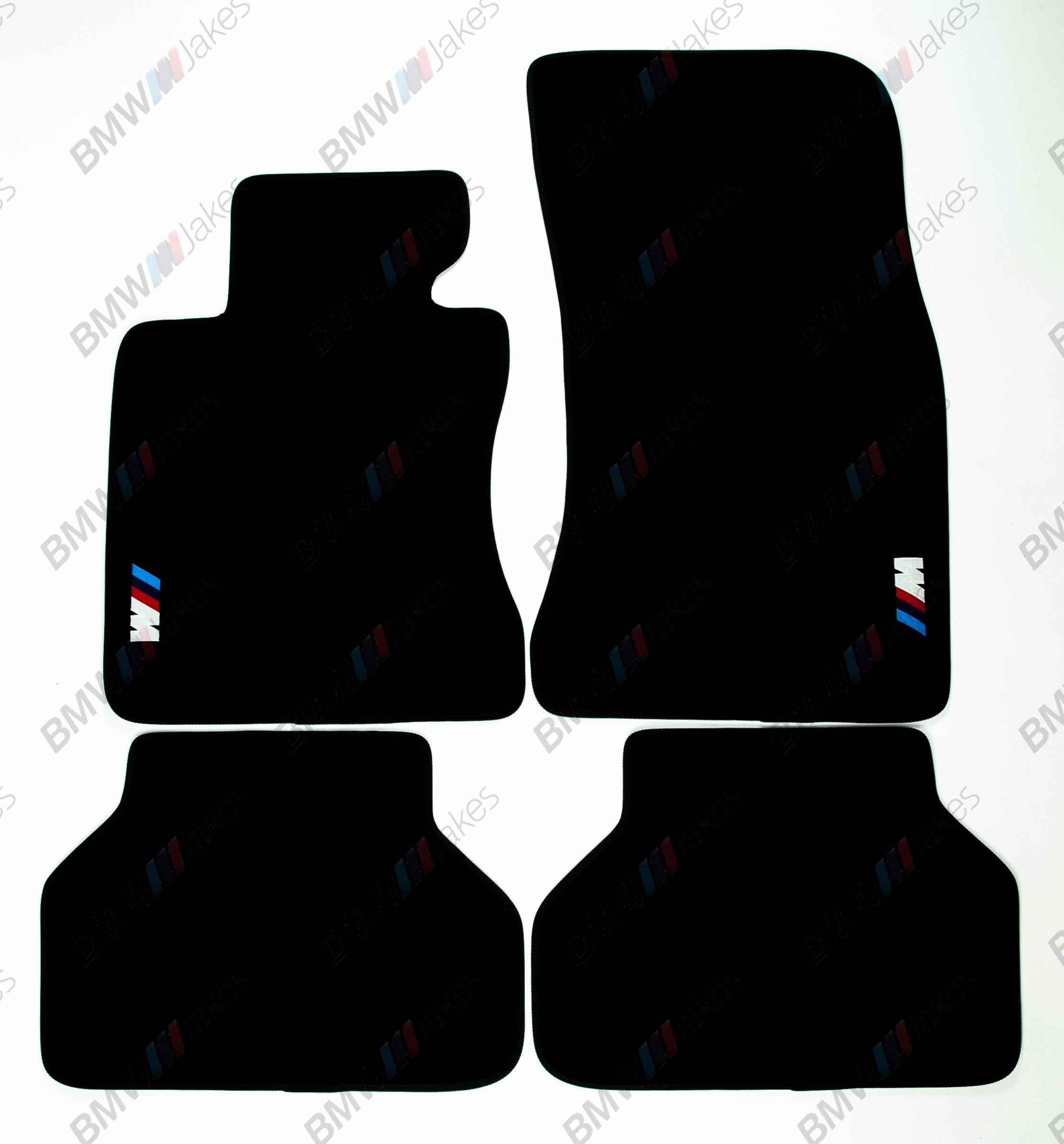 New CAR Floor MATS Black (RED Topstitching) with ///M Emblem for BMW 5 Series E60 2004-2009