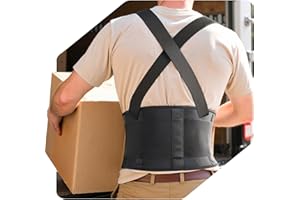 CHANGENOW Medical-Grade Work Back Brace with Adjustable Shoulder Straps [Stronger Support & Breathable Mesh] Lower Back Support Belt for Men Women - Pain Relief for Lifting, Warehouse, Construction & Moving