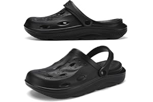 OZLOOK Arch Support Clogs Mens Womens Garden Shoes Lightweight Outdoor Beach Slippers Recovery Sandals with Removable Thick Insoles