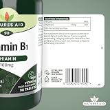 Natures Aid Vitamin B1 100mg Thiamine Tablets – 90 Vegan Tablets view 6