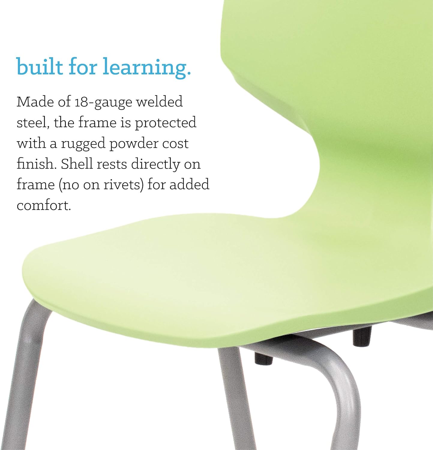 Smith System 11848 Flavors Stack Chair, 16 inch, Apple: Furniture & Decor