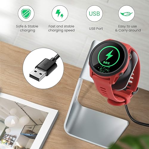 Zacro Charger Dock Compatible with Garmin Fenix, Vivoactive 4S