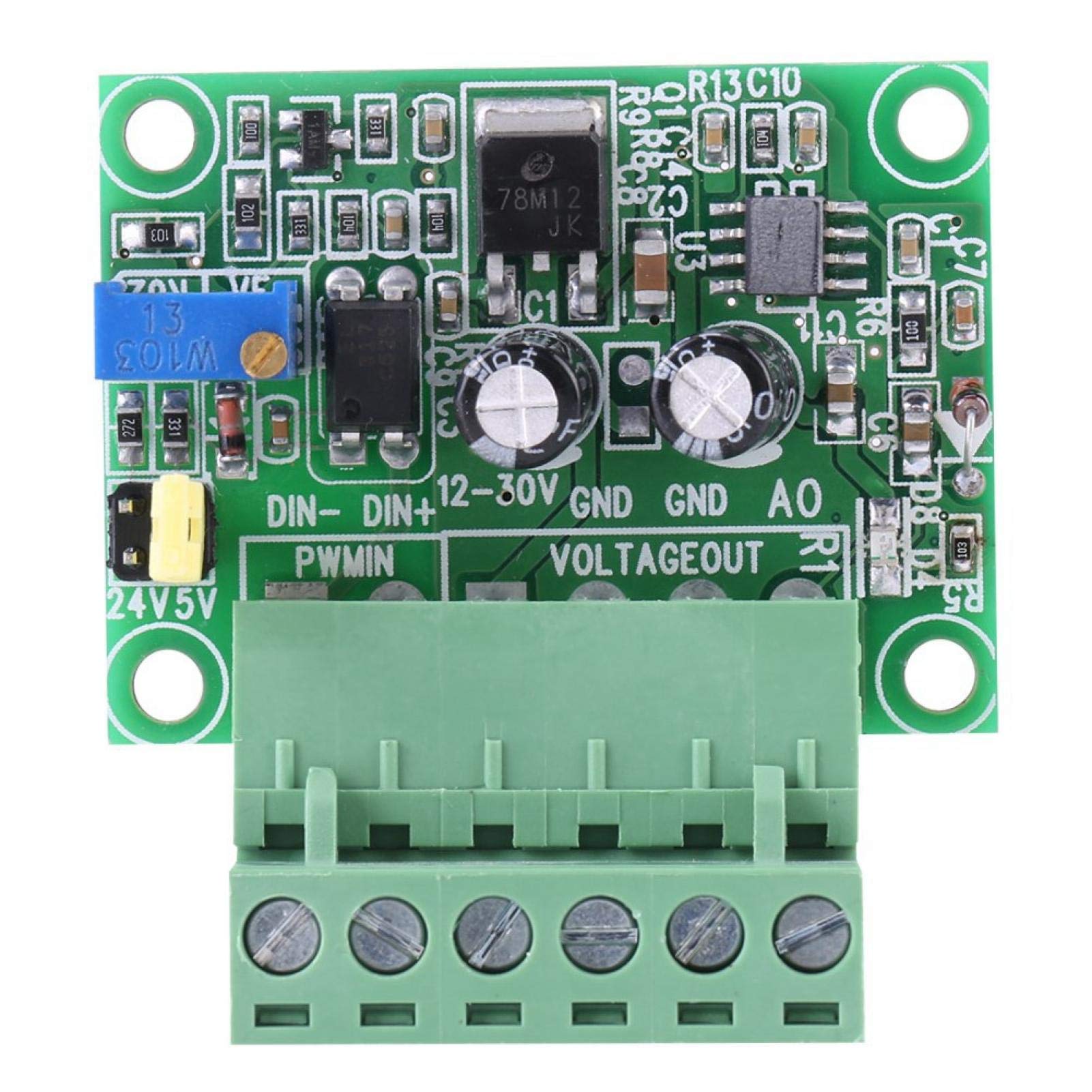 PWM Signal to Voltage Converter,1-3KHZ 0-10V PWM Signal to Voltage Converter Module Digital Analog Board