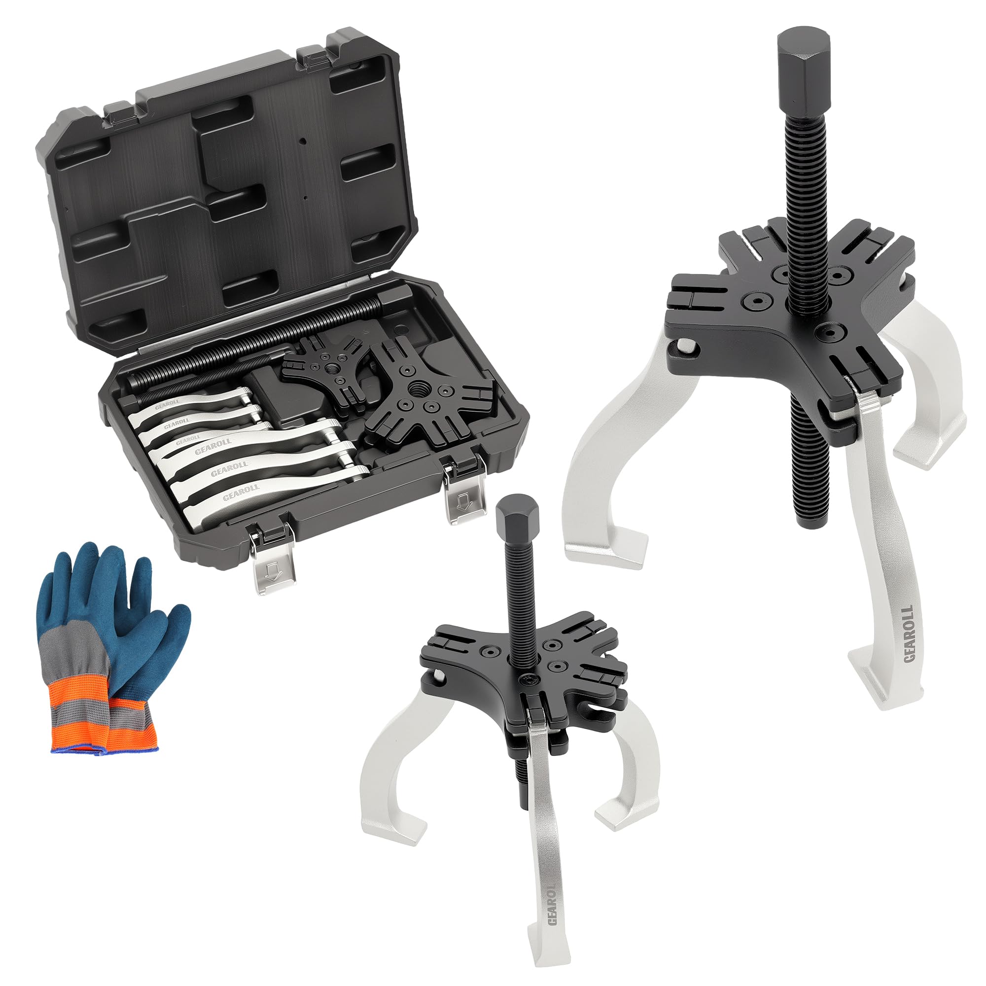 Photo 1 of Gear Puller Set, 3" and 7" Puller Kit, 3 Jaw Gear Bearing Flywheel Pulley Removal Tool, 2 or 3 Reversible Jaws Wheel Puller