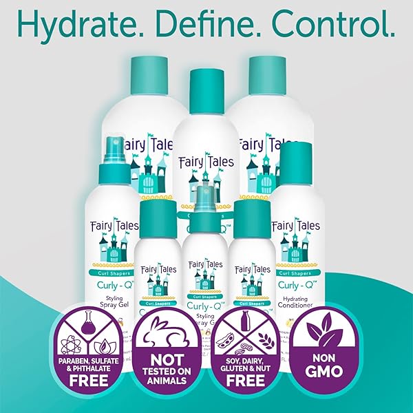 FAIRY TALES CURLY Q HYDRATING SHAMPOO FOR CURLY AND MULTI-CULTURAL HAIR – PARABEN, SULFATE, GLUTEN AND NUT FREE – 12 OZ