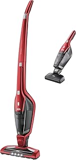 AEG Ergorapido CX7-2-45AN 2in1 Akku-Staubsauger (beutellos, inkl. Tierhaardüse, bis zu 45 Min. Laufzeit, freistehend, 180° Drehgelenk, Bürstenreinigungsfunktion, LED-Frontlichter, rot)