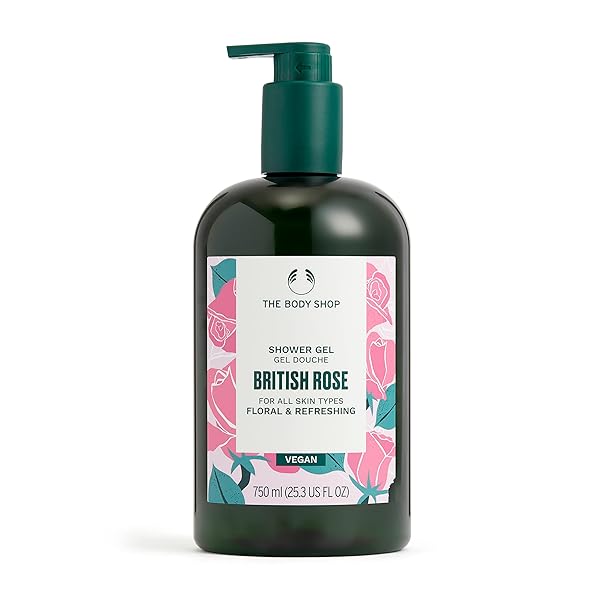 THE BODY SHOP BRITISH ROSE SHOWER GEL, 25.3 FL OZ