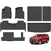 Wailtnb-All Weather Floor Mats & Cargo Liner for 2025-2021 Chevrolet Tahoe & GMC Yukon (8 Seater) (Not fit XL) Custom Fit Tahoe Waterproof Durable Easy to Clean fit for Tahoe Accessories for Tahoe