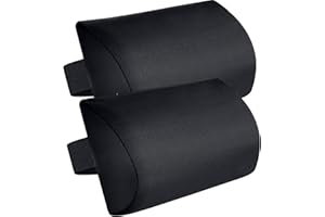OSTLTTYN Zero Gravity Chair Set of 2 Replacement Pillow Headrest with Elastic Band, Universal Soft Removable Padded Cushion Head Pillow for Zero Gravity Lounge Chair, Folding Patio Lawn Recliner Chair, Black