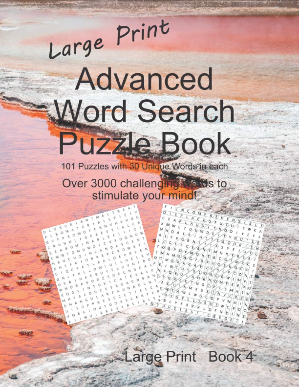 Large Print Advanced Word Search Puzzle Book 4 101 Puzzles With 30 Unique Words In Each 8 5 X 11 Inch Book Over 3000 Challenging Words To Print Advanced Word Search Puzzle Books Journals Justin Amazon Com Books